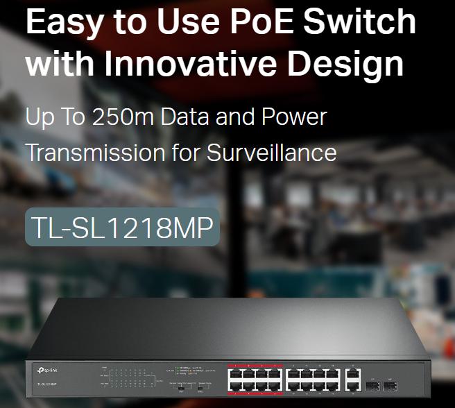 Gigabit | Store Unmanaged Online | 2-Port 10/100Mbps Link PoE Switch TL-SL1218MP 16-Port TP- Malaysia + -